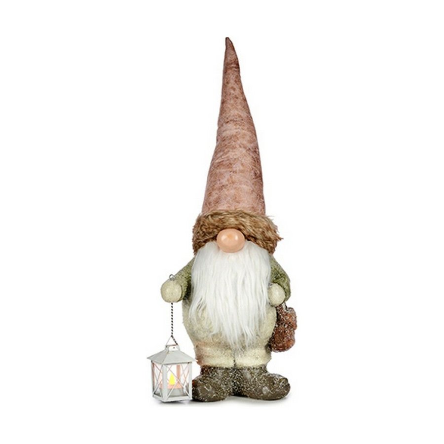 Dekorativ figur Lys Laantarn Trold 17 x 63 x 24,5 cm Pink Hvid Grn Harpiks #1
