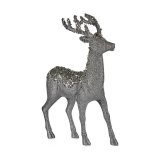 Indretning Medium Rensdyr 15 x 45 x 30 cm Slvfarvet Hvid Plastik #1