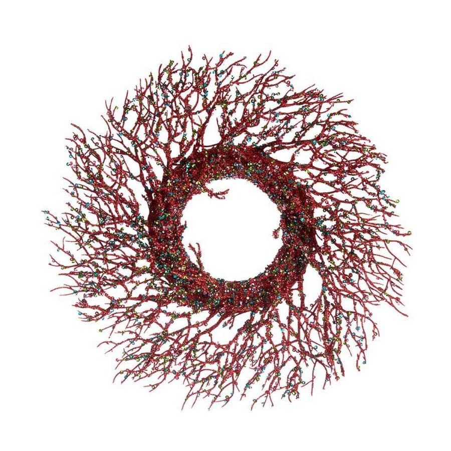 Adventskrans Gren Rd Bl Plastik 50 x 10 x 50 cm #1