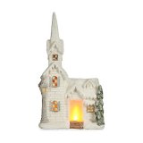 Dekorativ figur Jul LED Lys Hus 11 x 53 x 28,5 cm Hvid Polyesterharpisk #1