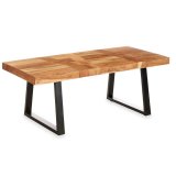 Sofabord Trama 120 x 60 x 48 cm Brun Sort Akacie #1