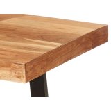 Sofabord Trama 120 x 60 x 48 cm Brun Sort Akacie #3