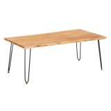 Sofabord Live Edge 120 x 60 x 46 cm Brun Sort Akacie #1