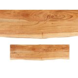 TV-bord Live Edge 140 x 37 x 52 cm Brun Sort Akacie #2