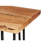 TV-bord Live Edge 140 x 37 x 52 cm Brun Sort Akacie #3