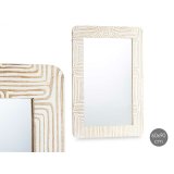 Vgspejl 37 Hvid Brun 90 x 60 x 2 cm Rektangulr #5