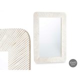 Vgspejl 38 Hvid Brun Striber 90 x 60 x 2 cm Rektangulr #5