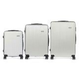 Kuffert-s�t HT-017G-3 HT-017G-3 Lysegr� Striber 3 Dele #1