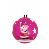 Julekugle Peppa Pig Cosy corner Fuchsia 6 enheder Plastik ( 8 cm) #1