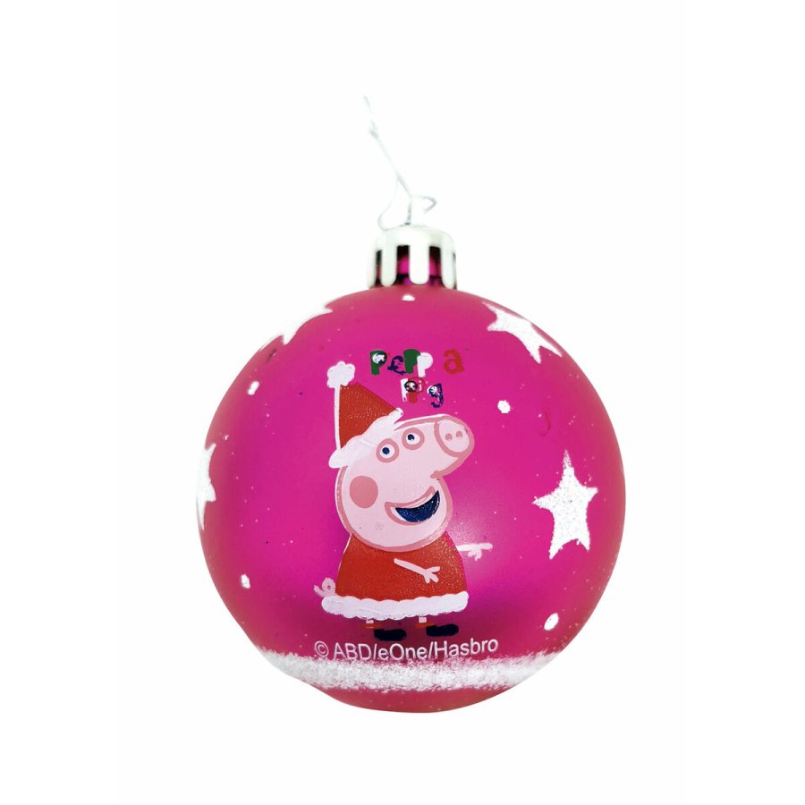 Julekugle Peppa Pig Cosy corner Fuchsia 10 enheder Plastik ( 6 cm) #1