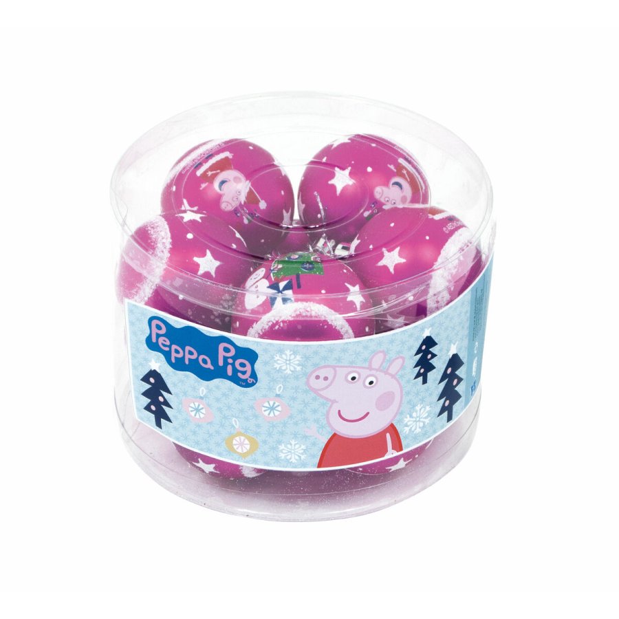 Julekugle Peppa Pig Cosy corner Fuchsia 10 enheder Plastik ( 6 cm) #9