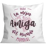 Pude Roymart PARA LA MEJOR AMIGA DEL MUNDO Hvid Pink 40 x 40 cm #1