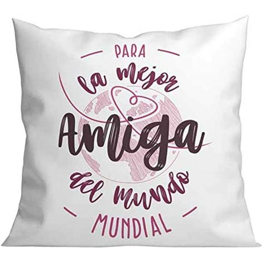 Pude Roymart PARA LA MEJOR AMIGA DEL MUNDO Hvid Pink 40 x 40 cm #1