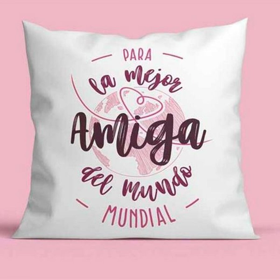 Pude Roymart PARA LA MEJOR AMIGA DEL MUNDO Hvid Pink 40 x 40 cm #2