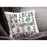 Pude Roymart SIN LOCOS AMIGOS Hvid 40 x 40 cm #2