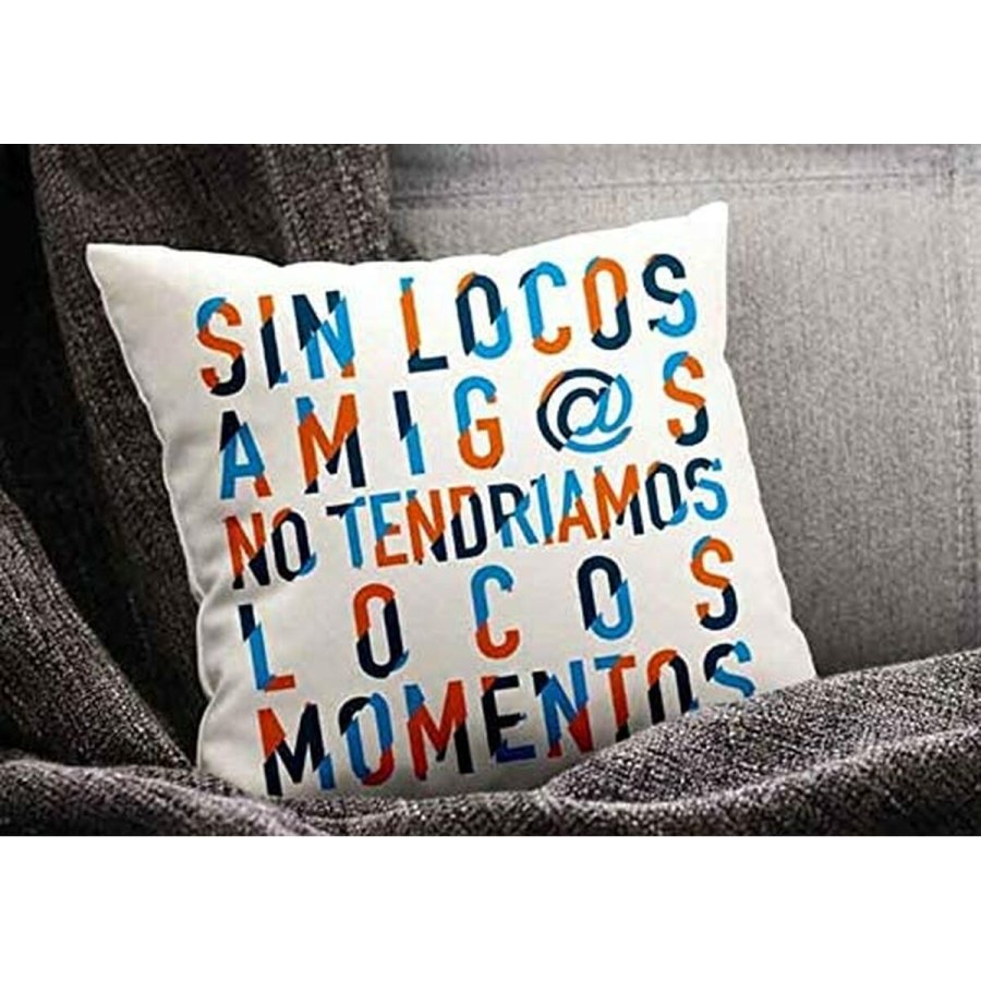 Pude Roymart SIN LOCOS AMIGOS Hvid 40 x 40 cm #2