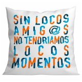 Pude Roymart SIN LOCOS AMIGOS Hvid 40 x 40 cm #1