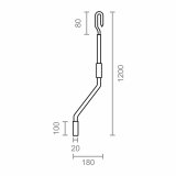 H�ndsving til markise Micel TLD06 Hvid 120 cm Lav #2