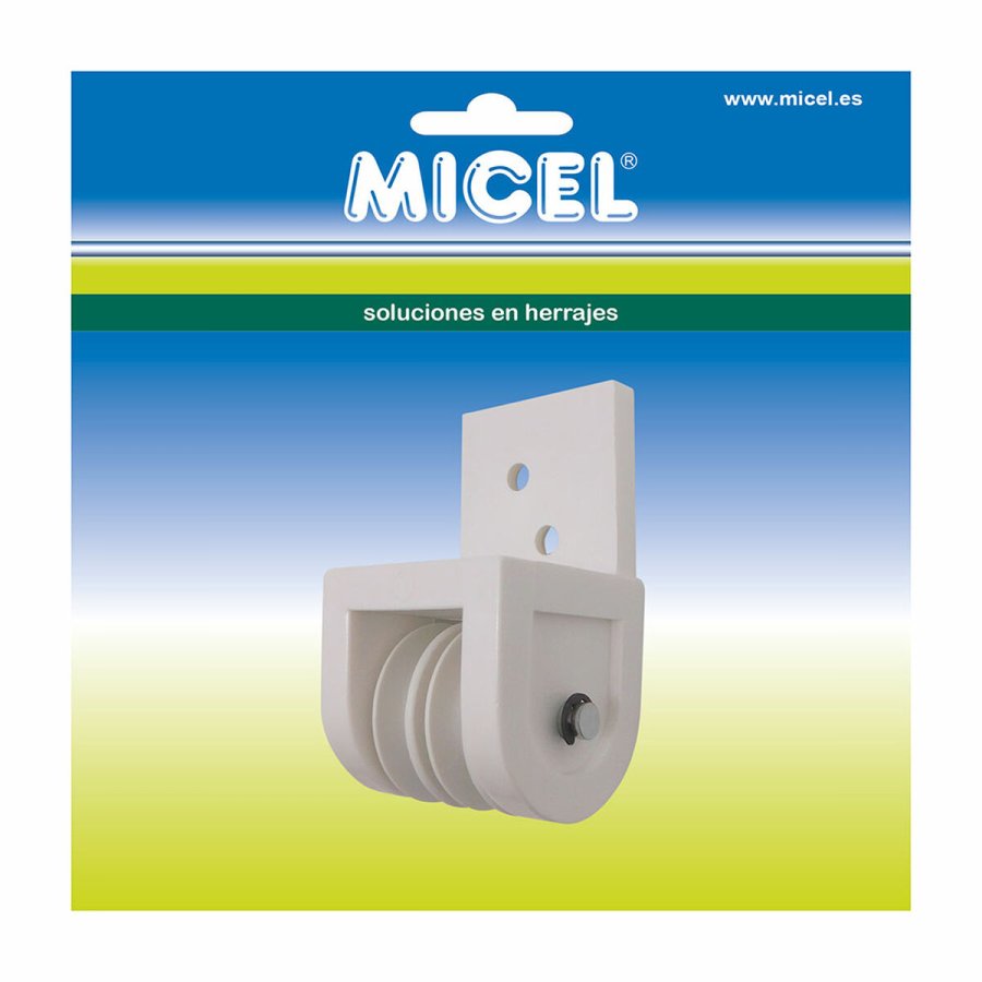Remskive til pergola Micel TLD19 Nylon 4,3 x 4,2 x 7,8 cm Frontal Hvid #2