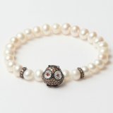 Armbnd til kvinder Lancaster JLA-BR-OWL-4-WH 16 mm #1