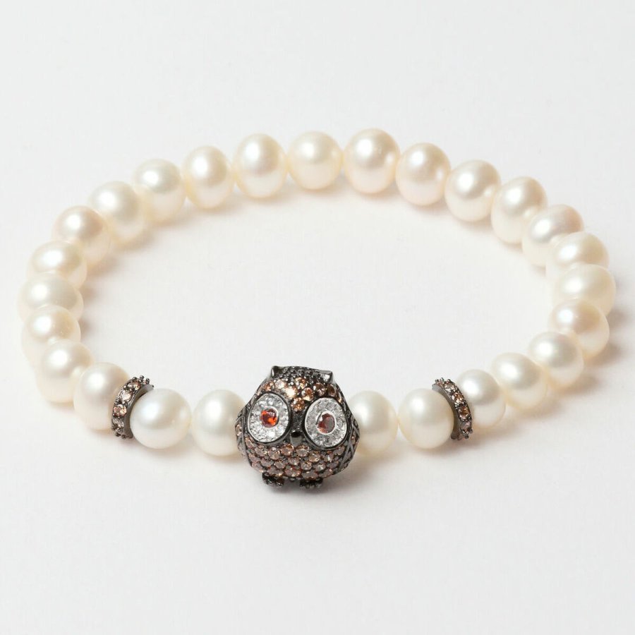 Armbnd til kvinder Lancaster JLA-BR-OWL-4-WH 16 mm #1