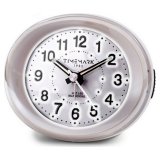 Analogt vkkeur Timemark Hvid LED Lys Stille Snooze Aftensprogram 9 x 9 x 5,5 cm (9 x 9 x 5,5 cm) #1