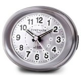 Analogt vkkeur Timemark Slvfarvet LED Lys Stille Snooze Aftensprogram 9 x 9 x 5,5 cm (9 x 9 x 5,5 cm) #1