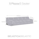Sofa cover Eysa ROC Lys brun 70 x 120 x 330 cm #4