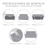 Sofa cover Eysa ROC Lys brun 70 x 120 x 330 cm #5