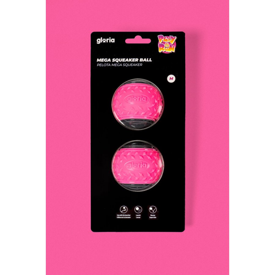 Kledyrsbold Gloria PLAY AND RUN Pink TPR M 6,35 cm 2 enheder #2