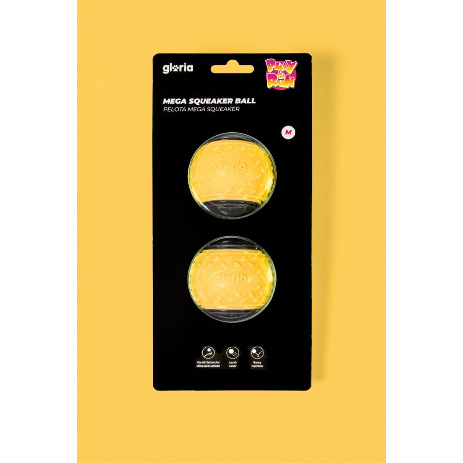 Kledyrsbold Gloria PLAY AND RUN Gul TPR M 6,35 cm 2 enheder #2