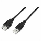 Forlngerledning TooQ FS20200M-B 1,8 m USB Sort 1,8 m #1