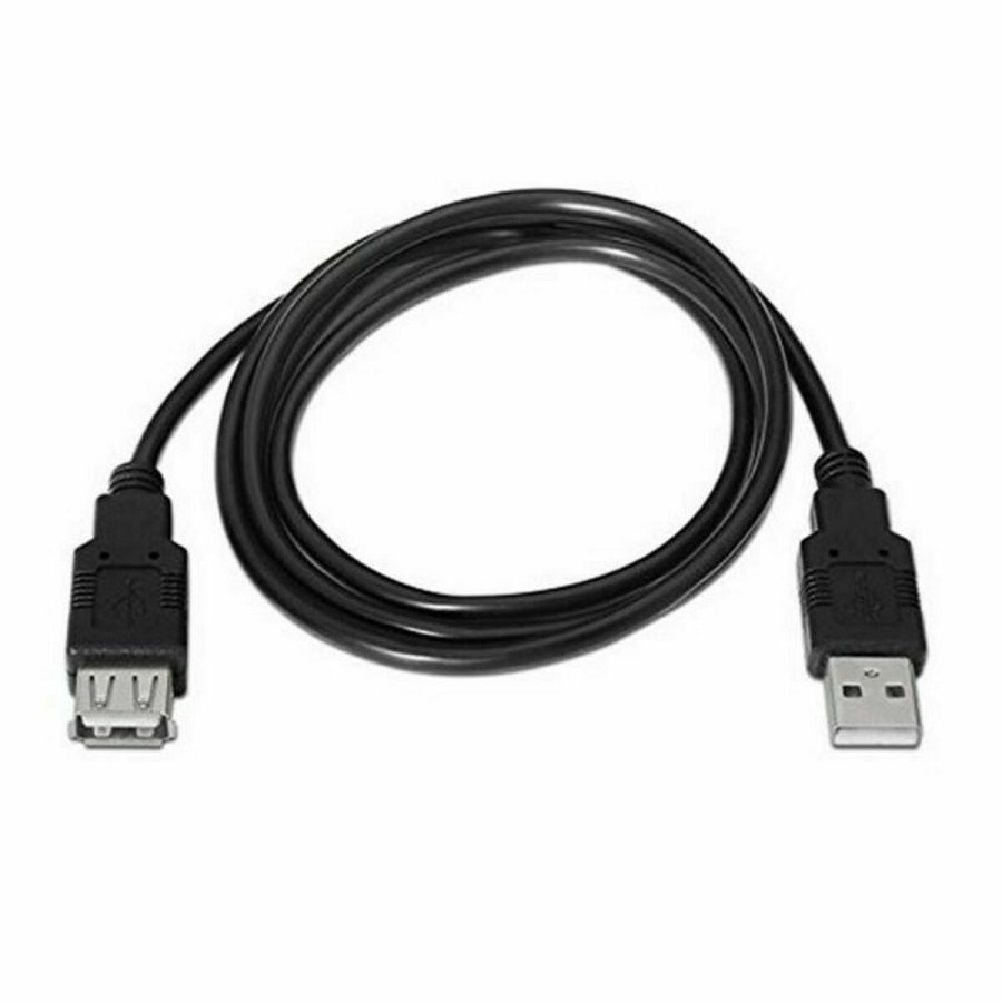 Forlngerledning TooQ FS20200M-B 1,8 m USB Sort 1,8 m #2