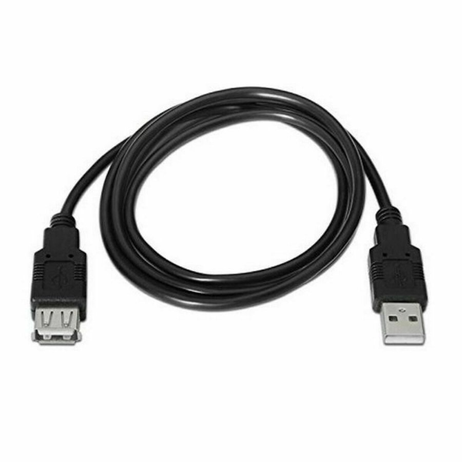 Forlngerledning TooQ FS20200M-B 1,8 m USB Sort 1,8 m #3