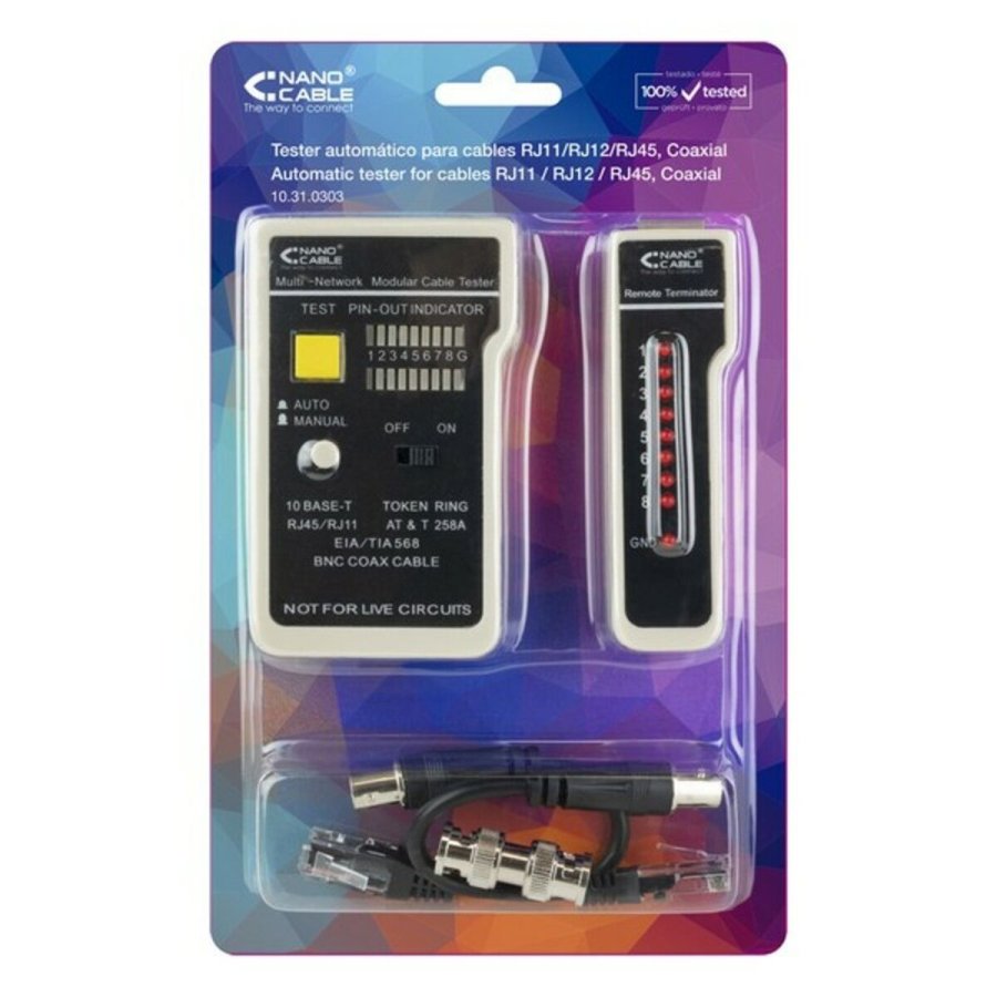 UTP kategori 6 stift netvrkskabel RJ11/RJ12/RJ45, coaxial NANOCABLE 10.31.0303 #4