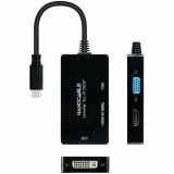 USB-C til VGA/HDMI/DVI-adapter NANOCABLE 10.16.4301-ALL 20 cm Sort #3