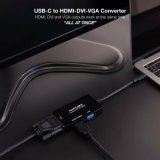 USB-C til VGA/HDMI/DVI-adapter NANOCABLE 10.16.4301-ALL 20 cm Sort #4
