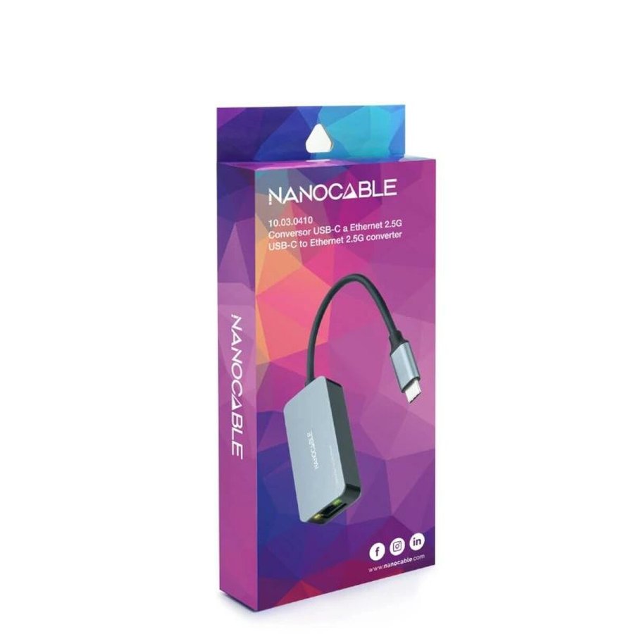 USB-C til RJ45-netvrksadapter NANOCABLE 10.03.0410 Gr #3