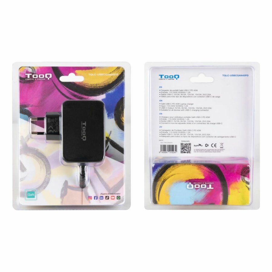 Vgoplader TooQ TQLC-USBCGAN45PD Sort 45 W #4