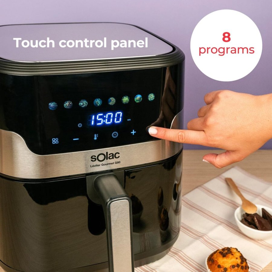 Varmluftsfrituregryde Solac Sort 1700 W 8 L #8