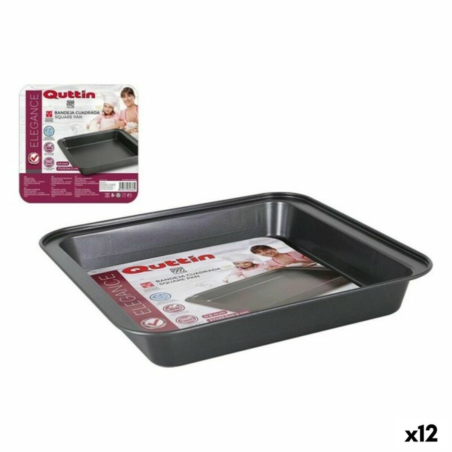 Bageplade Quttin GR-52283 Firkantet 27 x 25,5 x 4,2 cm (12 enheder) #1
