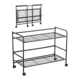 Hylder Confortime Sort Jern Foldbar Med hjul (67 x 30 x 44,8 cm) #1