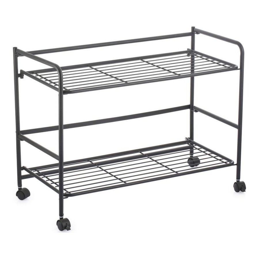 Hylder Confortime Sort Jern Foldbar Med hjul (67 x 30 x 44,8 cm) #3