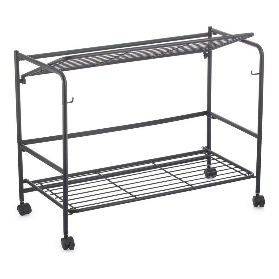 Hylder Confortime Sort Jern Foldbar Med hjul (67 x 30 x 44,8 cm) #2