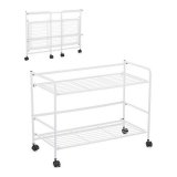Hylder Confortime Hvid Jern Foldbar Med hjul (67 x 30 x 44,8 cm) #1