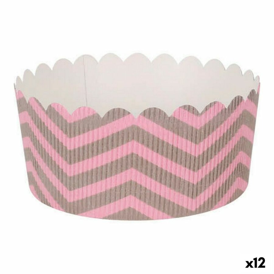 Bageform til bagvrk Quttin Pink 6 Dele 12 x 6 cm (12 enheder) #1
