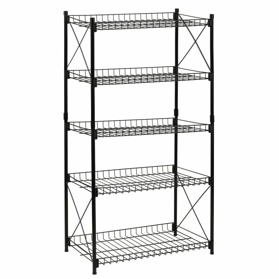 Hylder Confortime Metal Sort 52 x 34 x 110 cm (2 enheder) #2