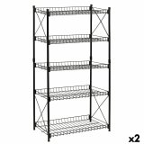 Hylder Confortime Metal Sort 52 x 34 x 110 cm (2 enheder) #1