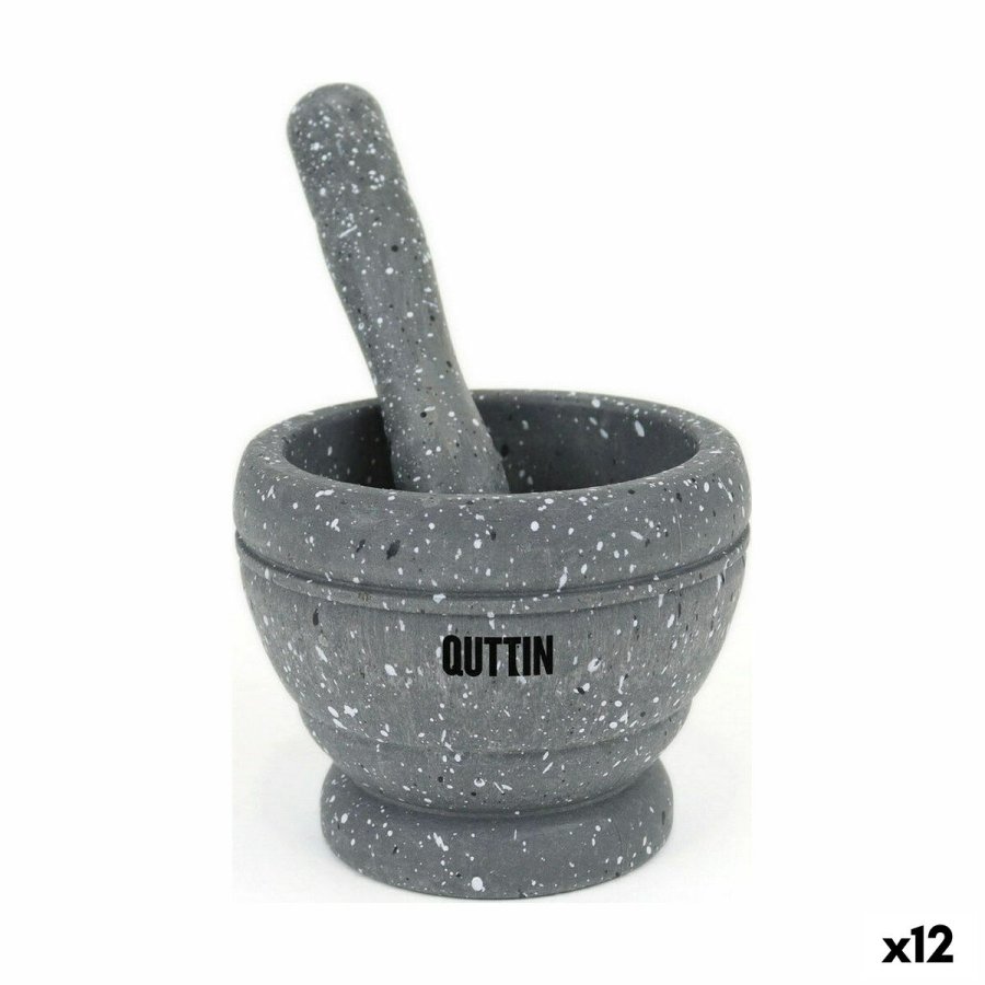 Morter Quttin Plastik 11 x 9 cm Sort (12 enheder) #1