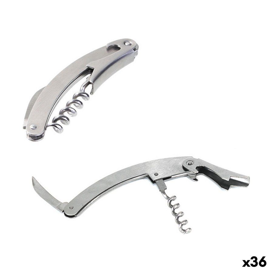 Proptrkker med folieskrer og flaskebner Wooow Rustfrit stl 11 x 2,2 cm (36 Enheder) #1